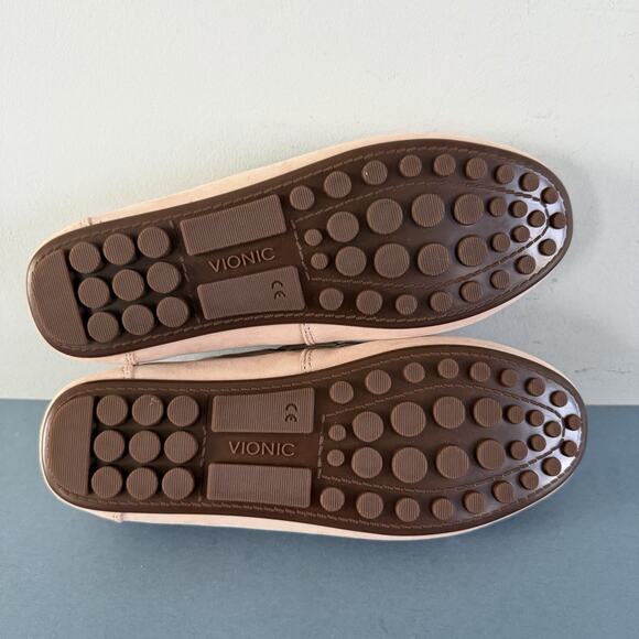 Vionic Honor Virginia Light Pink Slip On Comfort Boat Shoe Moccasin Loafers - Picture 9 of 10